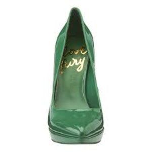 Green Love Fury Heels